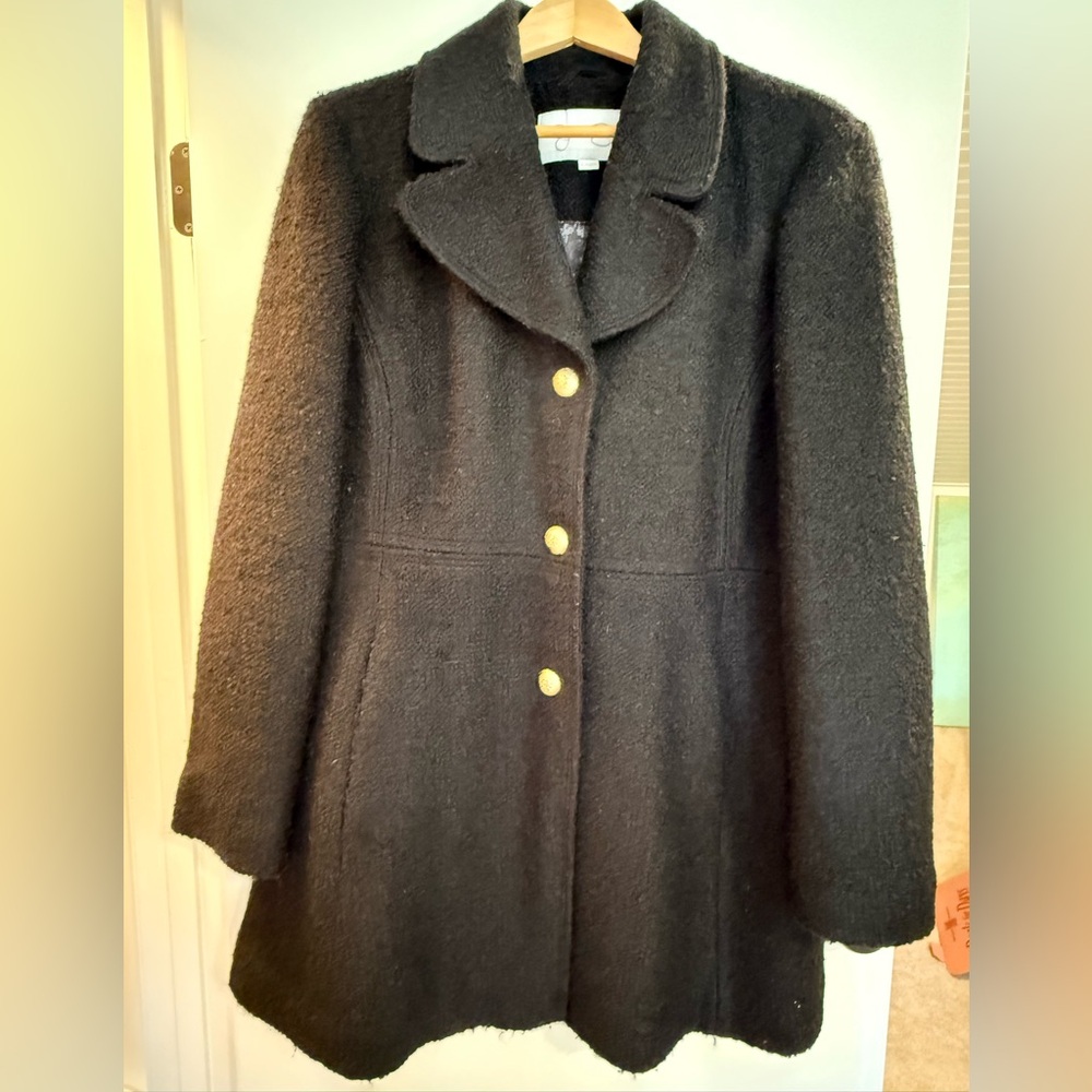 Elegant Black Wool Coat